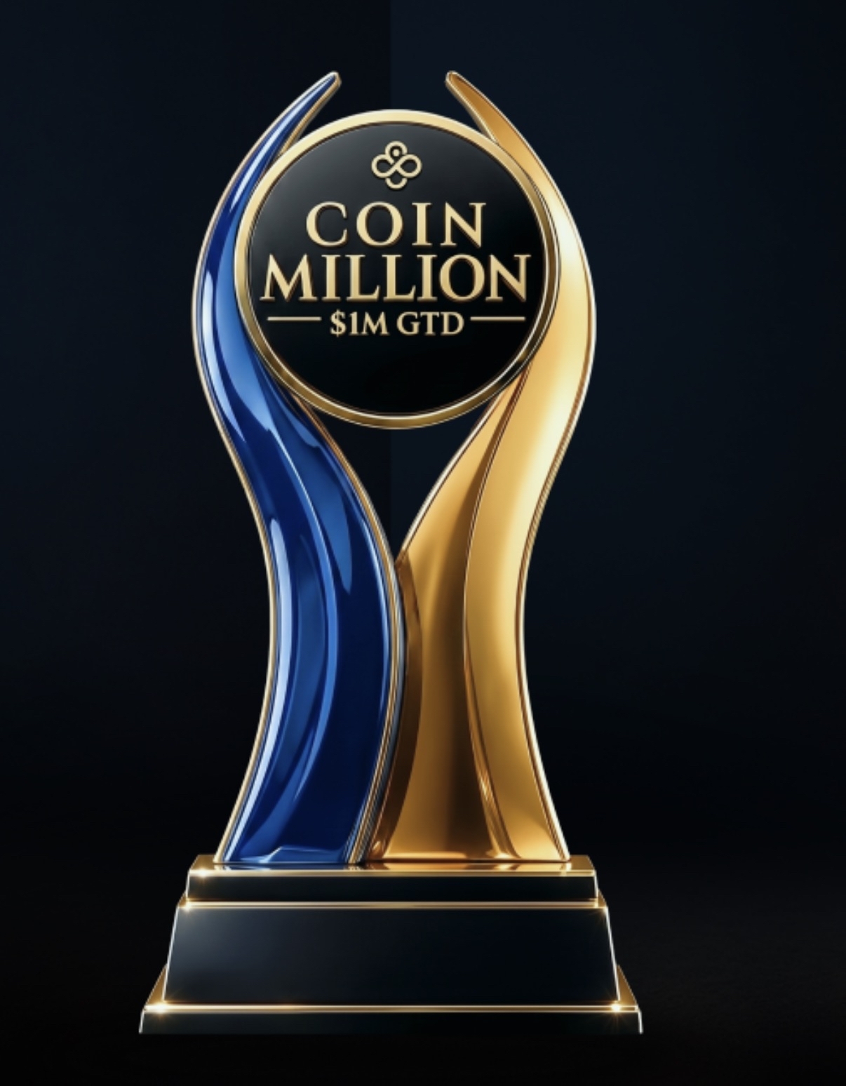 El trofeo de campeón de CoinMillion
